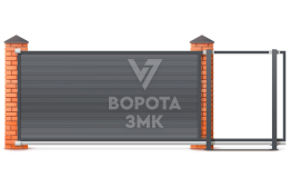 Ворота распашные автоматические с дистанционным управлением 2500×3000 ЗМК-7298