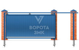 Откатные ворота механические 10 м 10000×2300 ЗМК-8210
