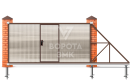 Ворота откатные 2100×3000 под ключ ЗМК-7545