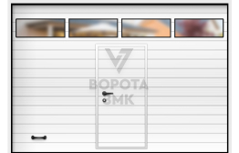 Ворота автоматические секционные металлические 2125×3000 ЗМК-3187